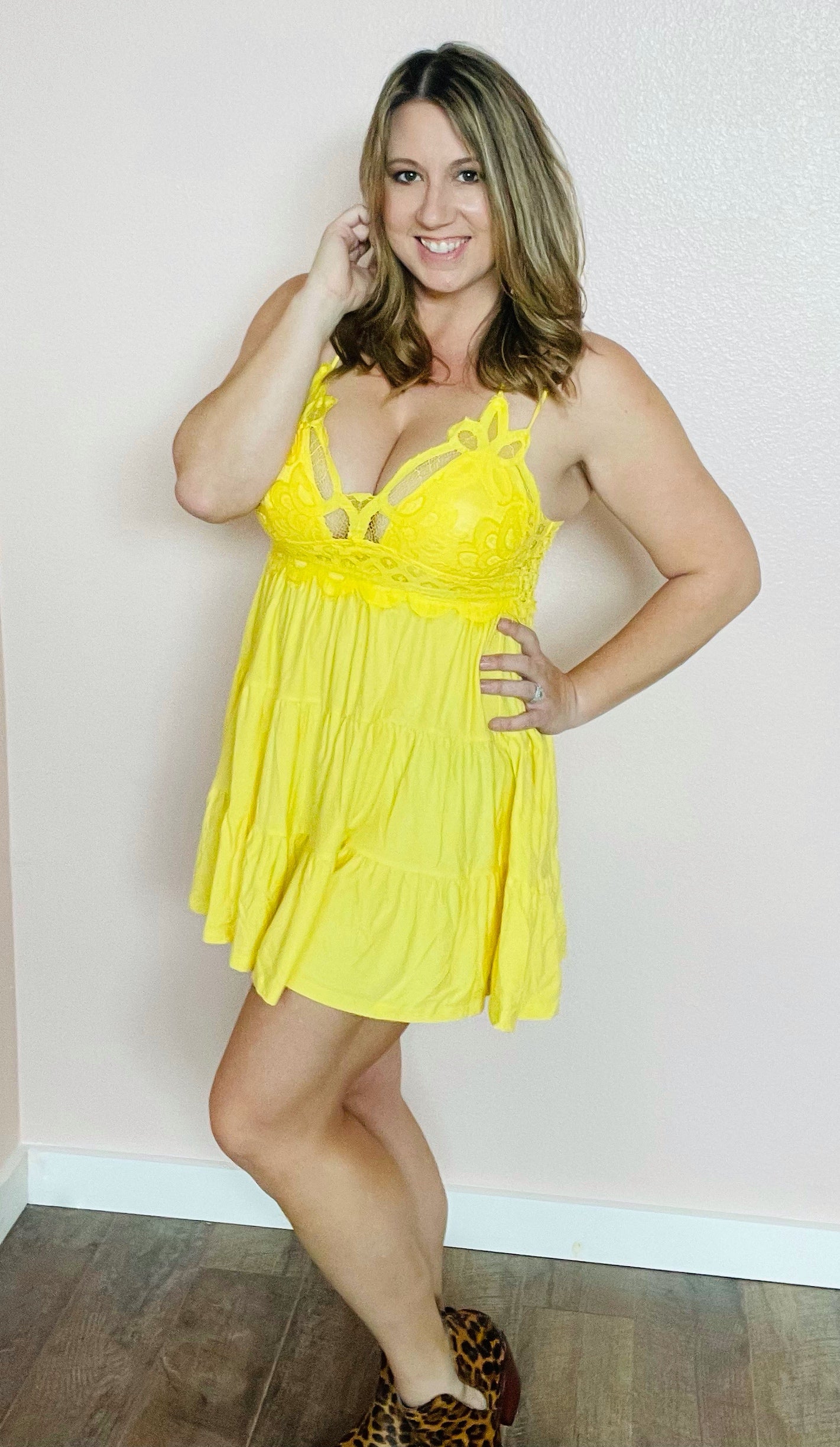 Springtime Lace Ruffle Cami