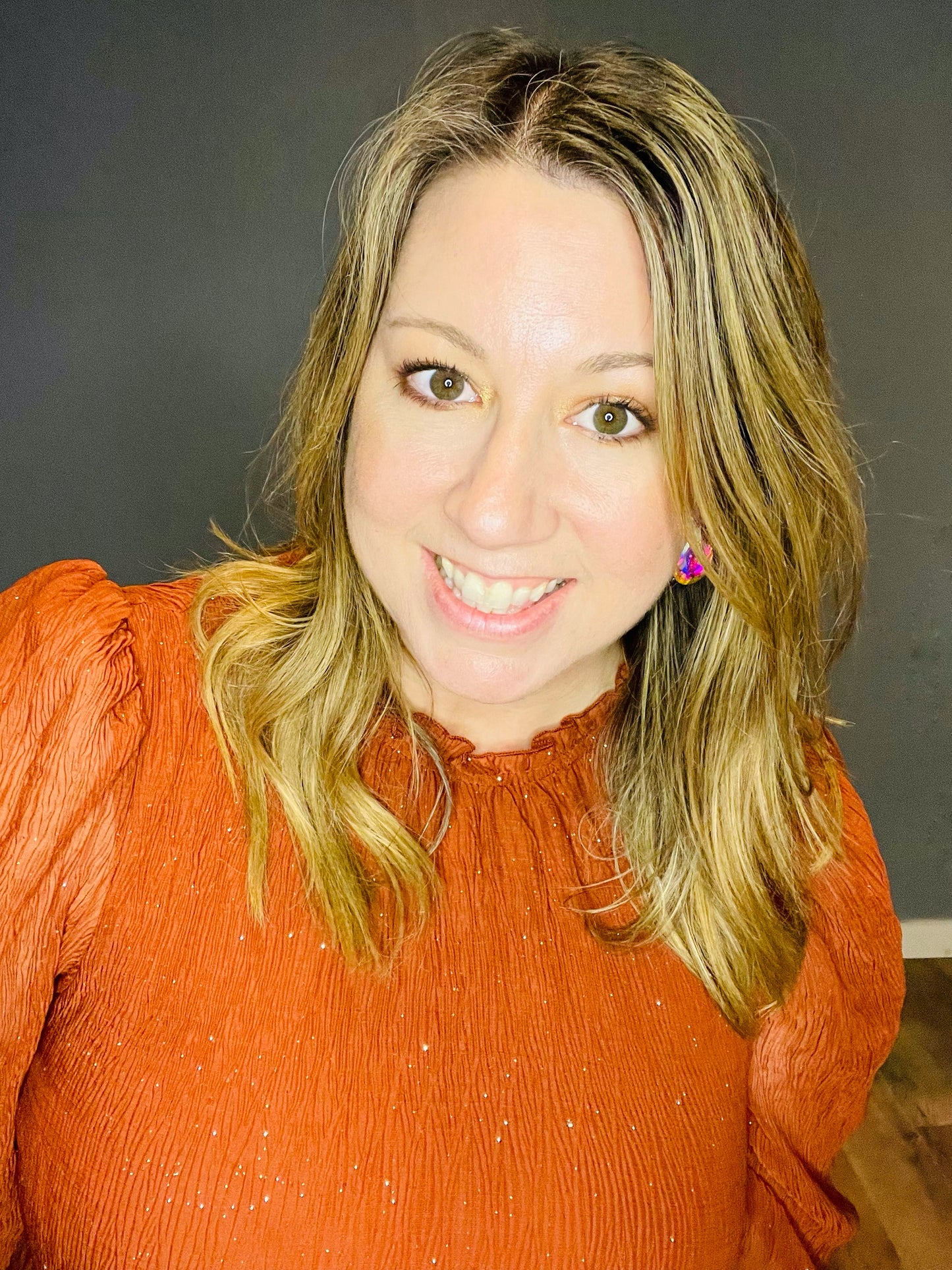 Glitter & Rust Balloon Top