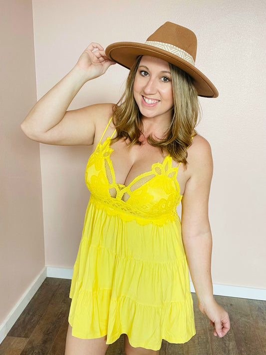Springtime Lace Ruffle Cami