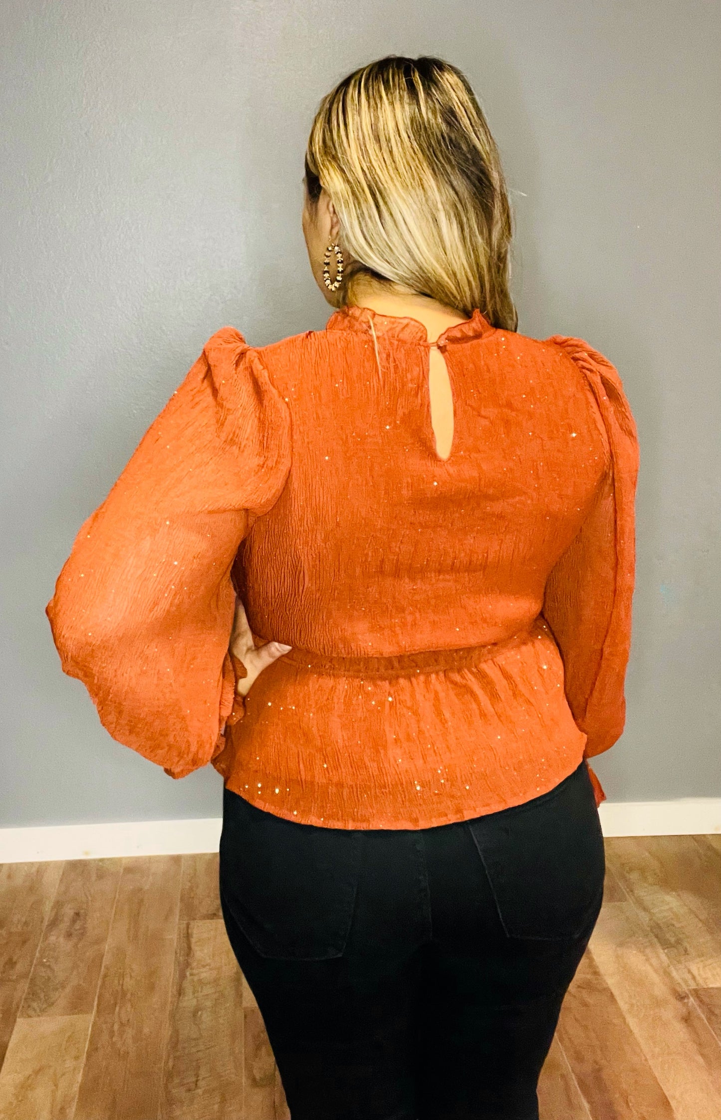 Glitter & Rust Balloon Top