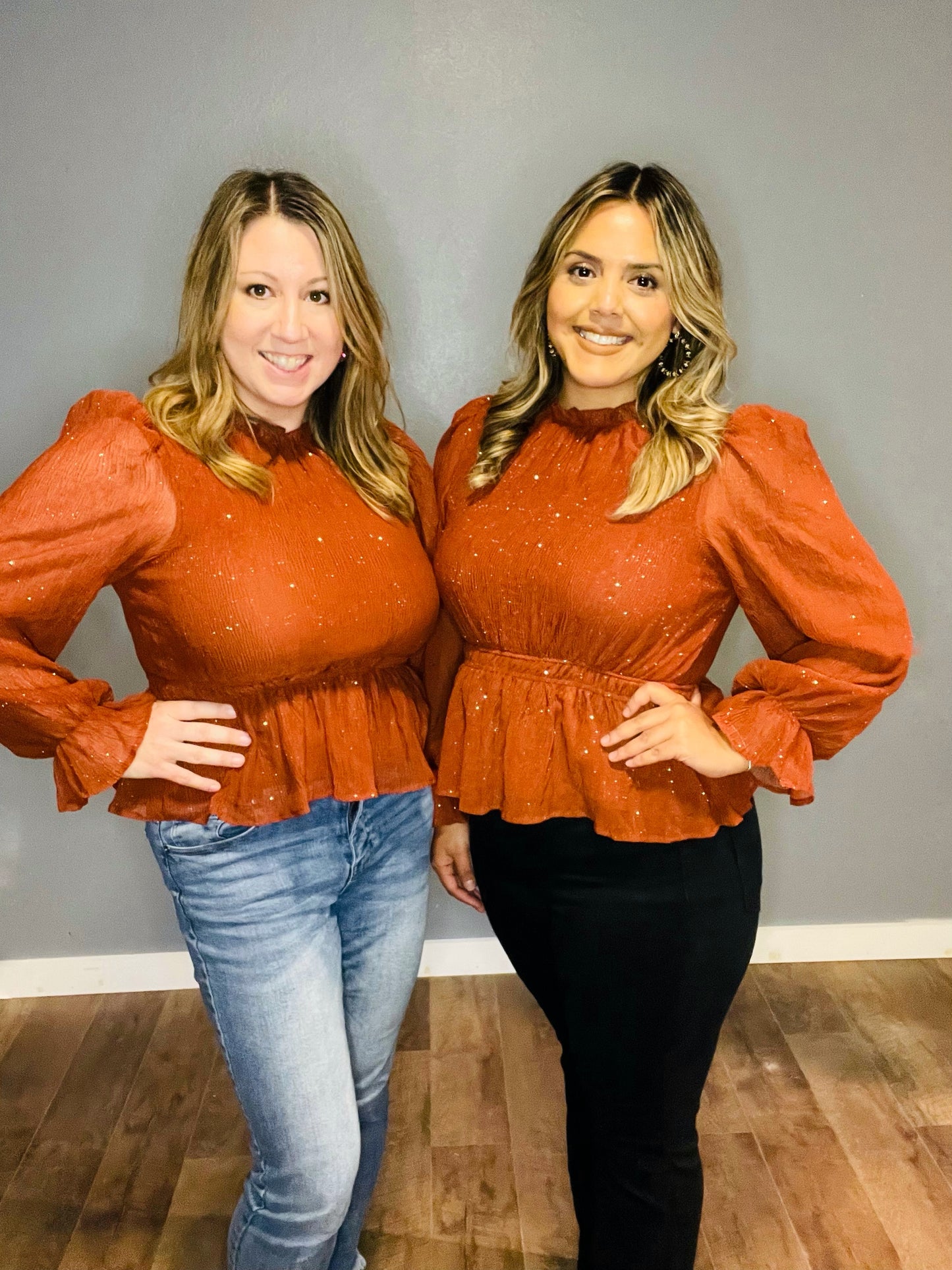 Glitter & Rust Balloon Top