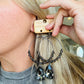 Black Diamond Hoop Earrings