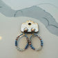 Blue and Brown Beaded Earrings