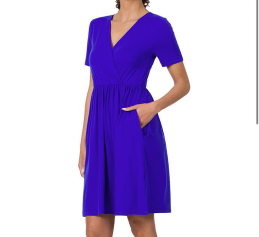 The Avery Dress - Bright Blue