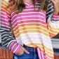 Sunset V Neck Long Sleeve Top