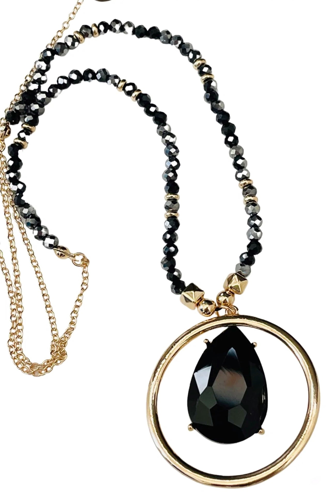 Hagar Black and Gold Necklace